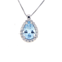 Necklace I Gioielli del Sole Woman in White Gold Acquamarina 0.50 Ct CLAQ11-010 - CLAQ11-010